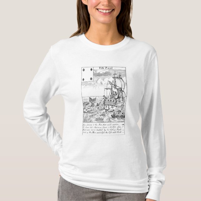 Fish Pool playing card T-Shirt (Front)