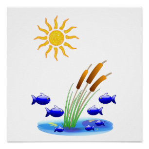 Fish Poster Beach House Posters