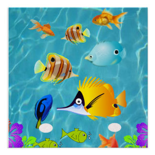 Fish Poster Beach House Posters