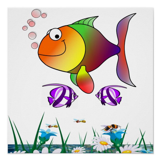 Fish Poster Beach House Posters (Front)