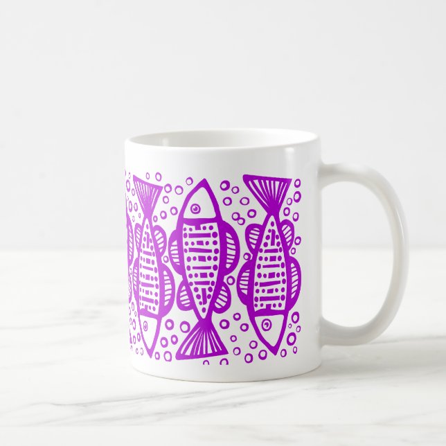 Fish - Purple Coffee Mug (Right)