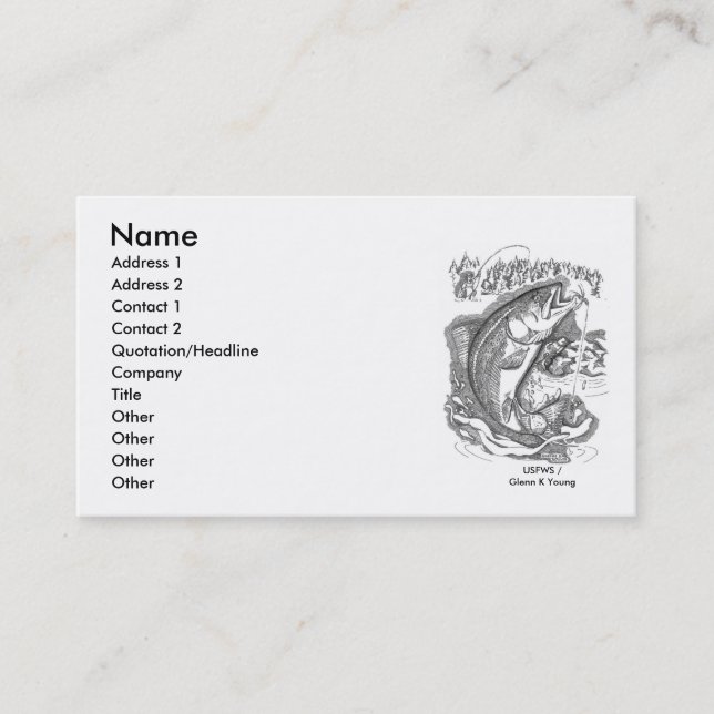 Fish / Rainbow Trout Business Card (Front)
