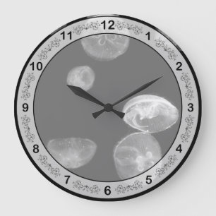 Fish - Reach for the moon Large Clock