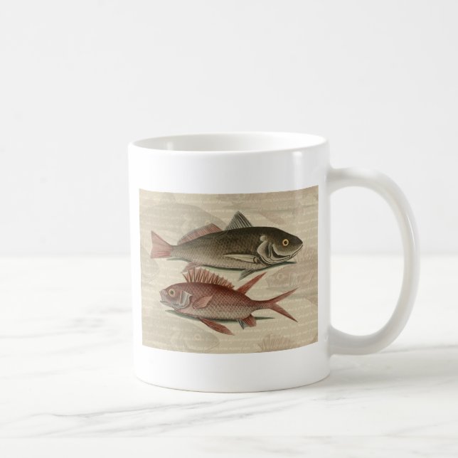 Fish Red Perch Fisherman Art Coffee Mug (Right)