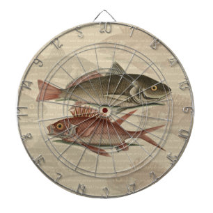 Fish Red Perch Fisherman Art Dartboard