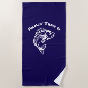 Fish-Reelin' Them In Beach Towel