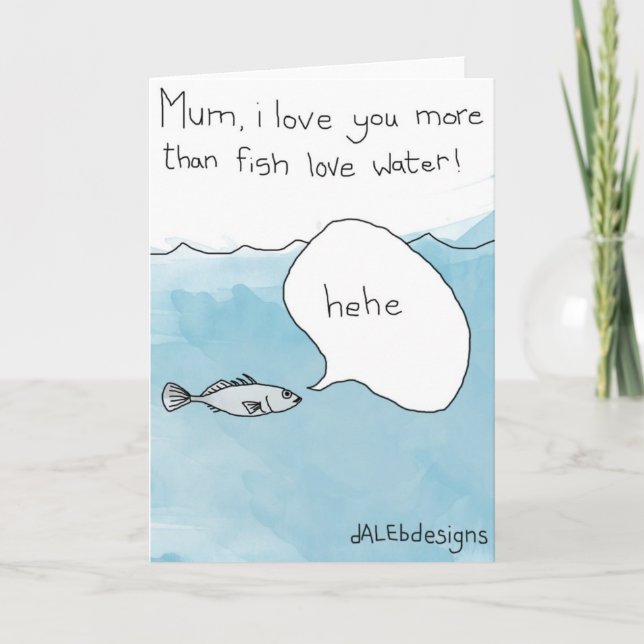 Fish related Happy Mothers Day Card (Front)