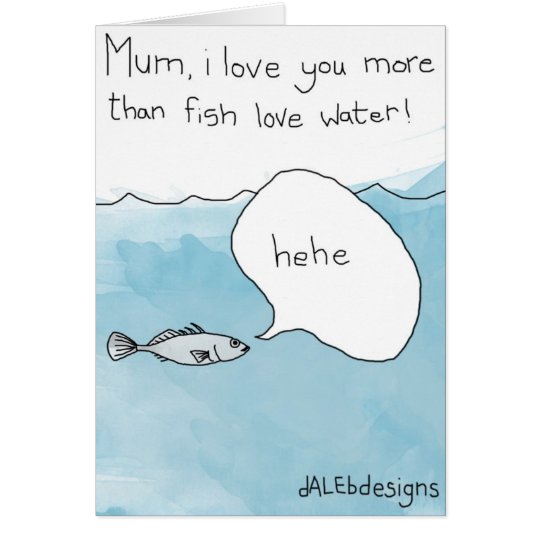 Fish related Happy Mothers Day Card