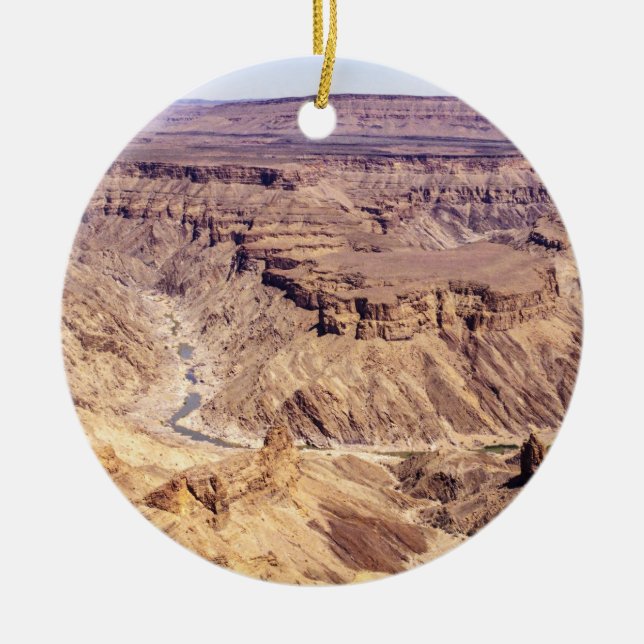 Fish River Canyon in South Namibia, Africa Ceramic Ornament (Front)