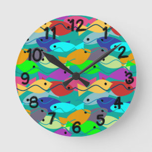Fish Round Clock