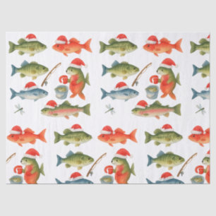 Fish Santa on Christmas Holiday  Tissue Paper