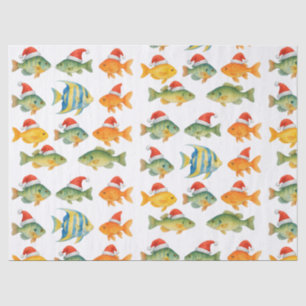 Fish Santa on Christmas Holiday  Tissue Paper