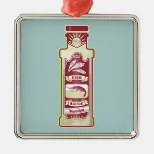 Fish Sauce pop art Metal Ornament