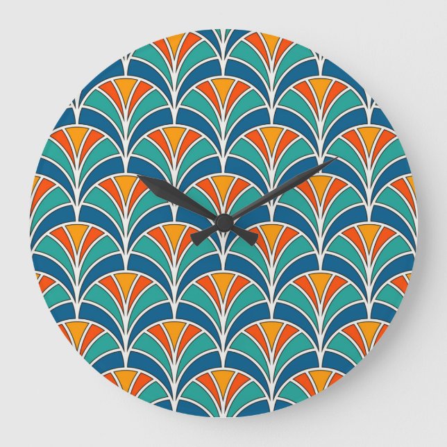 Fish Scale: Asian Traditional Large Clock (Front)