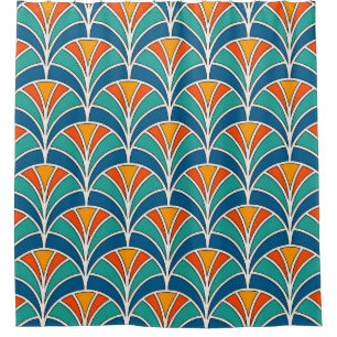 Fish Scale: Asian Traditional Shower Curtain