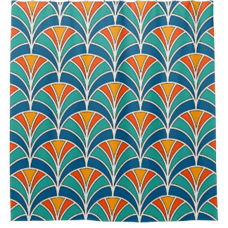 Fish Scale: Asian Traditional Shower Curtain