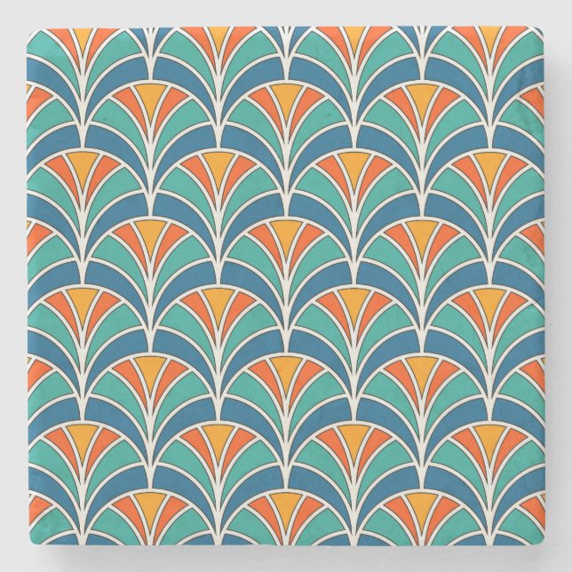Fish Scale: Asian Traditional Stone Coaster (Front)