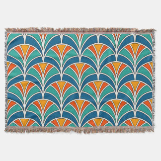 Fish Scale: Asian Traditional Throw Blanket