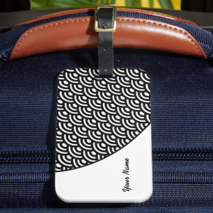 Fish Scale Pattern Luggage Tag