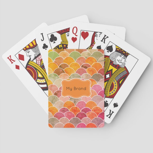 Fish Scale Pattern Playing Cards (Back)