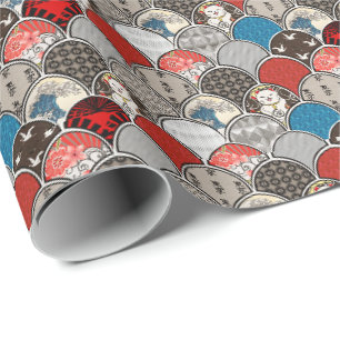 Fish scale pattern wrapping paper
