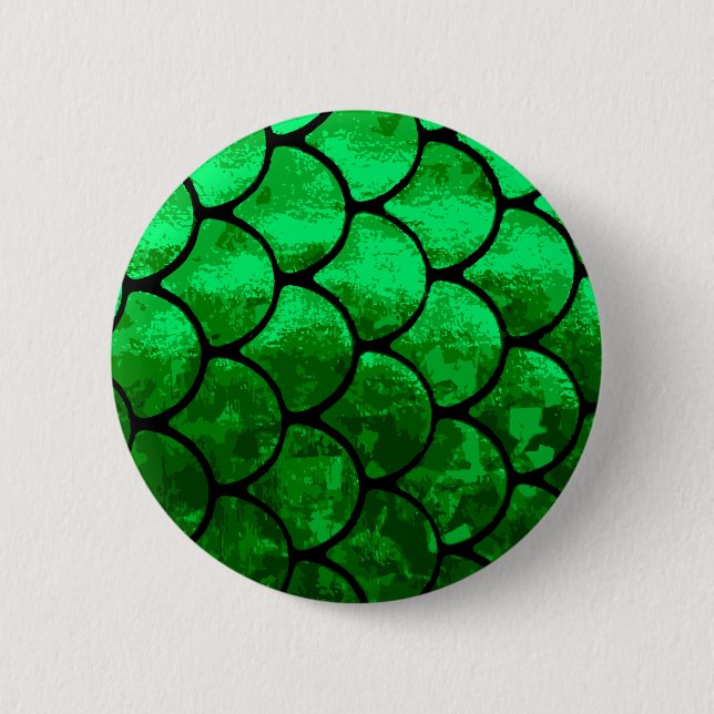 fish scales 6 cm round badge (Front)