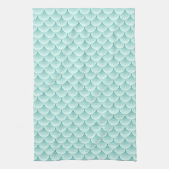 Fish Scales Pattern Tea Towel (Vertical)