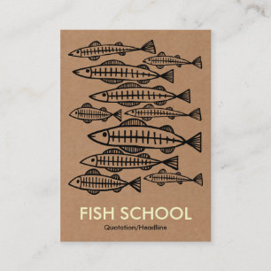 Fish School - Cardboard Box Business Card