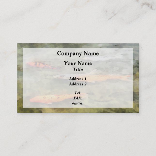 Fish - School Of Koi': Business Card (Front)