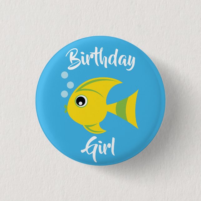 Fish Sea Ocean Kid's Birthday Aquarium 3 Cm Round Badge (Front)