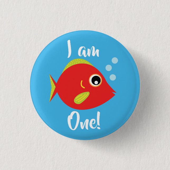 Fish Sea Ocean Kid's Birthday Aquarium 3 Cm Round Badge (Front)