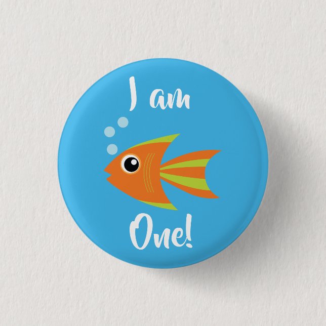 Fish Sea Ocean Kid's Birthday Aquarium 3 Cm Round Badge (Front)