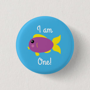 Fish Sea Ocean Kid's Birthday Aquarium 3 Cm Round Badge
