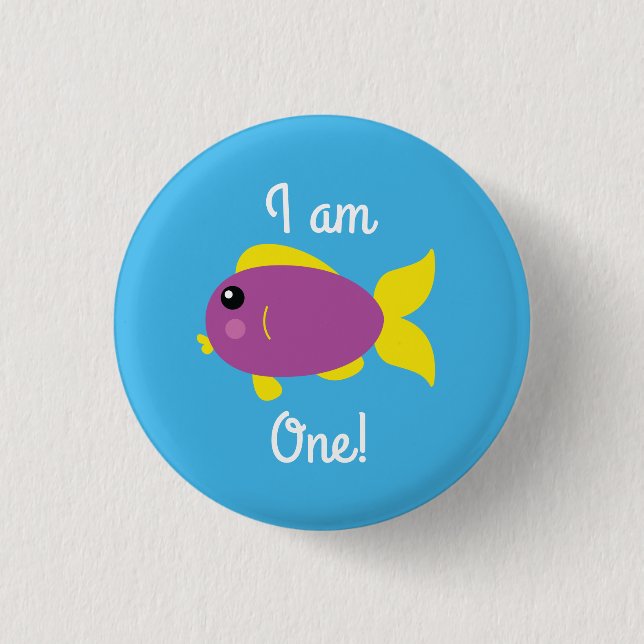 Fish Sea Ocean Kid's Birthday Aquarium 3 Cm Round Badge (Front)