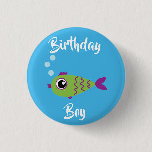 Fish Sea Ocean Kid's Birthday Aquarium 3 Cm Round Badge