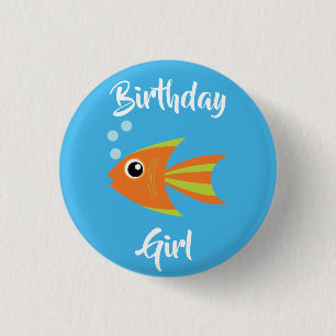 Fish Sea Ocean Kid's Birthday Aquarium 3 Cm Round Badge