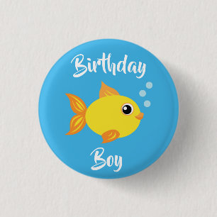 Fish Sea Ocean Kid's Birthday Aquarium 3 Cm Round Badge