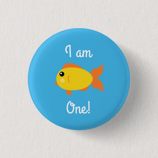 Fish Sea Ocean Kid's Birthday Aquarium 3 Cm Round Badge (Front)