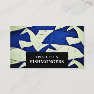 Fish & Seagulls, Fishmonger/Wife, Fish Market Business Card