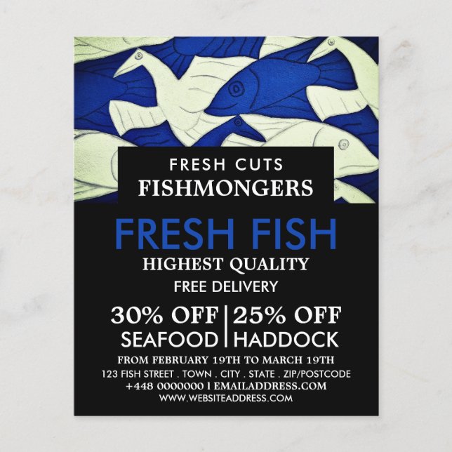Fish & Seagulls, Fishmonger/Wife, Fish Market Flyer (Front)