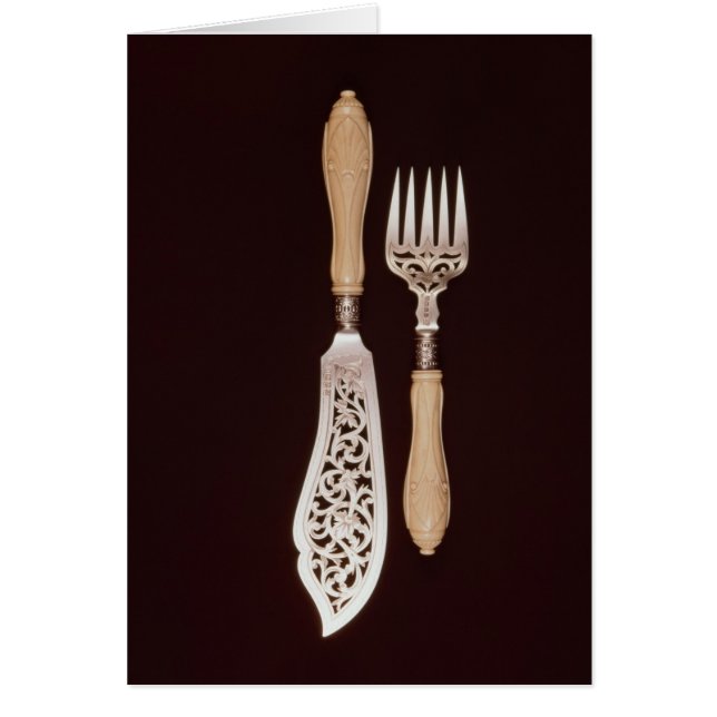 Fish-servers with carved ivory handles (Front)