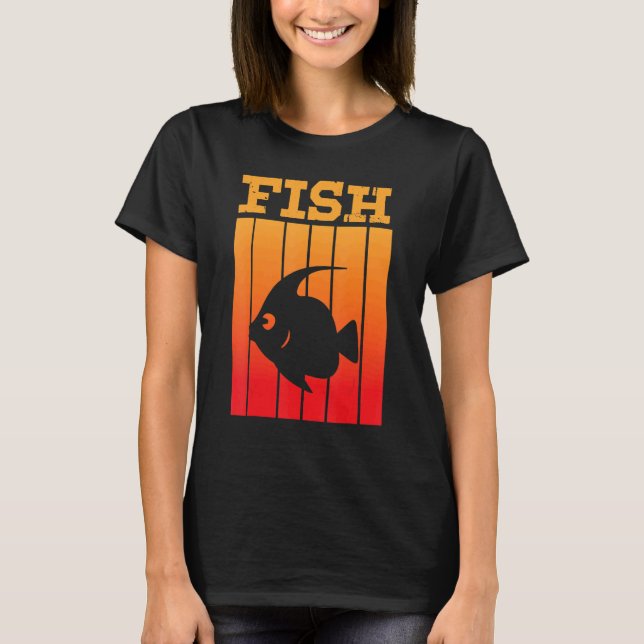 Fish Shadow Silhouette At Sunset T-Shirt (Front)