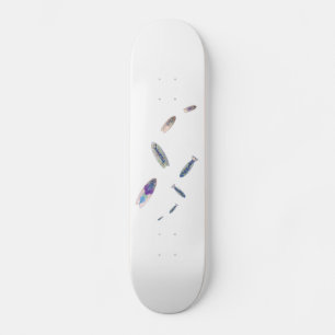 Fish shaped paint splurge surf logo modern art  skateboard