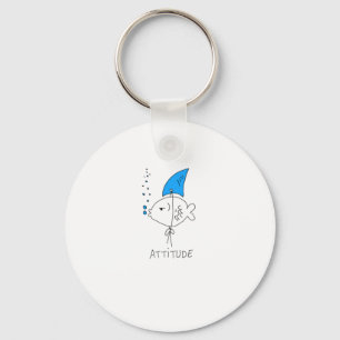 Fish Shark Attitude Key Ring