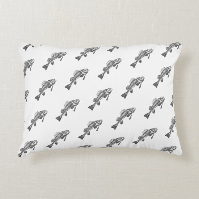Fish skeleton decorative cushion (Front)
