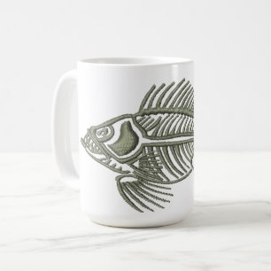 Fish Skeleton Fishing Design Coffee Mug