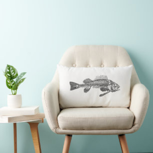 Fish skeleton lumbar cushion
