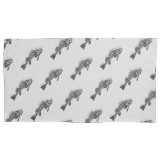 Fish skeleton pillowcase