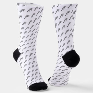 Fish skeleton socks