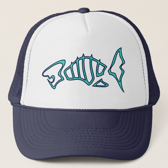 Fish Skeleton Trucker Hat (Front)